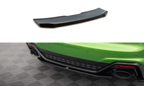 Maxton Design stredový spoiler zadného nárazníka AUDI RS5 B9 po FL - čierny lesklý