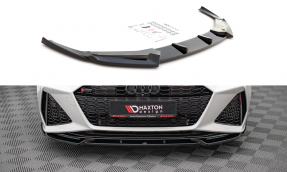 Maxton Design spoiler predného nárazníka AUDI RS6 / RS7 C8 Ver.1 - čierny lesklý