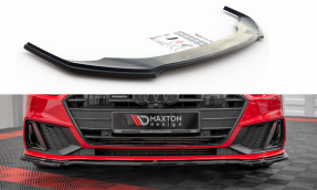 Maxton Design spoiler predného nárazníka AUDI A7 S-Line / S7 C8 Ver.1 - čierny lesklý