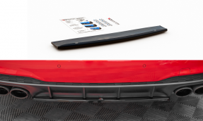 Maxton Design stredový spoiler zadného nárazníka AUDI S7 C8 - čierny lesklý