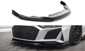 Maxton Design spoiler predného nárazníka Audi R8 V10 po FL (2018-) Ver.3 - čierny lesklý + krídielka