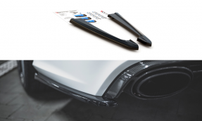 Maxton Design bočné spoilery zadného nárazníka AUDI RS6 C7 Ver.2 - čierny lesklý
