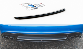 Maxton Design stredový spoiler zadného nárazníka AUDI A4 S-Line / S4 B8 Sedan pred FL - čierny lesklý
