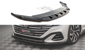 Maxton Design spoiler predného nárazníka VW Arteon R-Line po FL Ver.1 - čierny lesklý