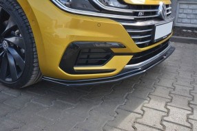 Maxton Design spoiler predného nárazníka VW Arteon R-Line pred FL Ver.1 - čierny lesklý