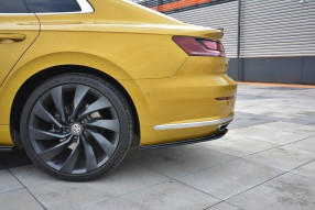 Maxton Design bočné spoilery zadného nárazníka VW Arteon R-Line pred FL - čierny lesklý