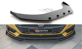 Maxton Design spoiler predného nárazníka Racing Durability VW Arteon R-Line - čierny + lesklé krídielka