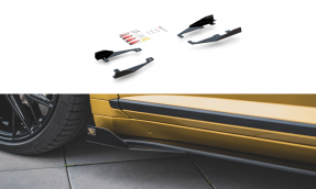 Maxton Design krídielka bočných prahových líšt Racing Durability VW Arteon R-Line - čierny lesklý