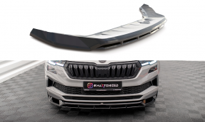 Maxton Design spoiler predného nárazníka ŠKODA Karoq Sportline po FL - čierny lesklý