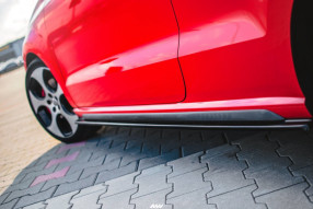 Maxton Design bočné prahové lišty VW Polo GTI 6R pred FL - čierny lesklý