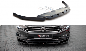 Maxton Design spoiler predného nárazníka VW Passat B8 po FL Ver.1 - čierny lesklý