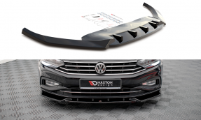 Maxton Design spoiler predného nárazníka VW Passat B8 po FL Ver.2 - čierny lesklý