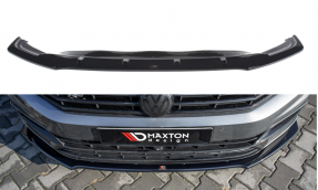 Maxton Design spoiler predného nárazníka VW Passat B8 R-Line pred FL Ver.1 - čierny lesklý