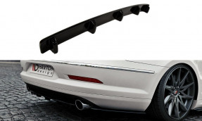 Maxton Design stredový spoiler zadného nárazníka (s vertikálnym rebrovaním) VW Passat CC R36 R-Line pred FL - čierny lesklý