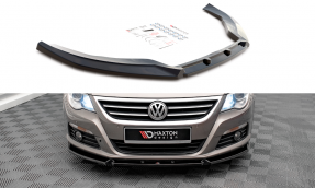 Maxton Design spoiler predného nárazníka VW Passat CC pred FL Ver.3 - čierny lesklý