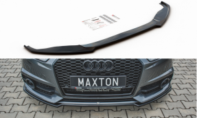 Maxton Design spoiler predného nárazníka AUDI A6 S-Line / S6 C7 po FL - čierny lesklý