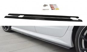Maxton Design bočné prahové lišty AUDI A6 S-Line / S6 C7 po FL - čierny lesklý