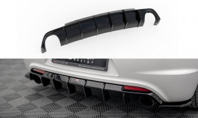 Maxton Design spoiler zadného nárazníka VW Scirocco 3 R pred FL Ver.1 - čierny lesklý