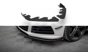 Maxton Design krídielka spoilera predného nárazníka VW Scirocco 3 R pred FL - čierny lesklý