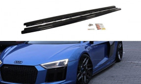 Maxton Design bočné prahové lišty AUDI R8 Type 4S pred FL - čierny lesklý