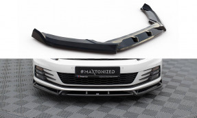 Maxton Design spoiler predného nárazníka VW Scirocco 3 po FL Ver.2 - čierny lesklý