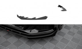Maxton Design krídielka spoilera predného nárazníka AUDI RS3 8V po FL Sedan - čierny lesklý