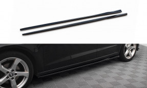 Maxton Design bočné prahové lišty AUDI A3 8V Sportback po FL - čierny lesklý  