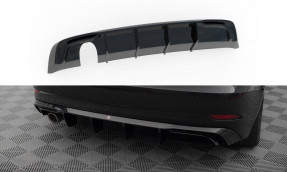 Maxton Design spoiler zadného nárazníka (s jednou koncovkou výfuku) AUDI A3 8V Sportback po FL - čierny lesklý  