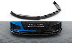 Maxton Design spoiler predného nárazníka AUDI TTS 8S po FL Ver.1 - čierny lesklý  