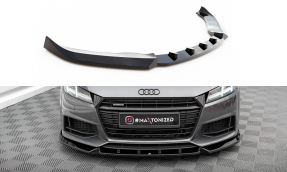 Maxton Design spoiler predného nárazníka AUDI TTS / TT S-Line 8S pred FL Ver.2 - čierny lesklý  