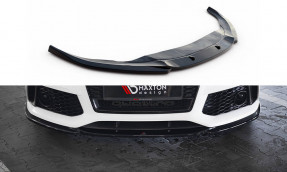 Maxton Design spoiler predného nárazníka AUDI RS7 C7 po FL Ver.4 - čierny lesklý