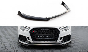 Maxton Design spoiler predného nárazníka AUDI RS3 8V po FL Sedan Ver.4 - čierny lesklý  