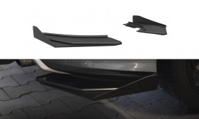 Maxton Design bočné spoilery zadného nárazníka Street Pro AUDI S3 8V pred FL Sedan - čierny + lesklé krídielka