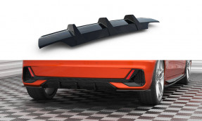 Maxton Design spoiler zadného nárazníka AUDI A1 S-Line GB - čierny lesklý