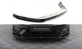 Maxton Design spoiler predného nárazníka Seat Leon 5F po FL Ver.2 - čierny lesklý 