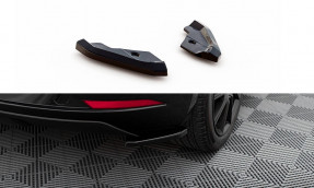 Maxton Design bočné spoilery zadného nárazníka Seat Leon 5F Hatchback po FL Ver.1 - čierny lesklý 