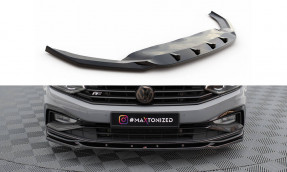 Maxton Design spoiler predného nárazníka VW Passat B8 R-Line po FL Ver.2 - čierny lesklý