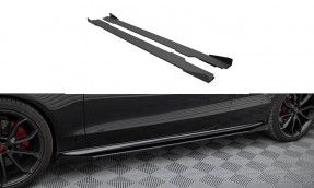 Maxton Design bočné prahové lišty Street Pro AUDI A5 / A5 S-Line / S5 B8 Coupe / Cabrio - čierny + lesklé krídielka