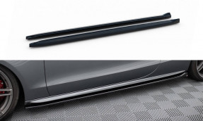 Maxton Design bočné prahové lišty AUDI A5 S-Line / S5 B8 Coupe Ver.2 - čierny lesklý