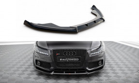 Maxton Design spoiler predného nárazníka AUDI A5 S-Line / S5 B8 pred FL Ver.2 - čierny lesklý