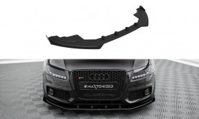 Maxton Design spoiler predného nárazníka Street Pro AUDI A5 S-Line / S5 B8 pred FL - čierny + lesklé krídielka 