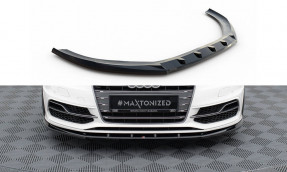 Maxton Design spoiler predného nárazníka AUDI A3 S-Line / S3 8V pred FL Sportback / Hatchback Ver.1 - čierny lesklý