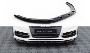 Maxton Design spoiler predného nárazníka AUDI A3 S-Line / S3 8V pred FL Sportback / Hatchback Ver.2 - čierny lesklý