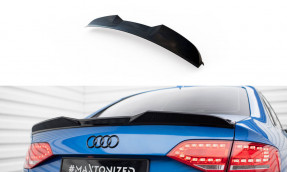 Maxton Design predĺženie strešného spoilera 3D AUDI S4 B8 Sedan pred FL - čierny lesklý