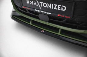 Maxton Design spoiler predného nárazníka AUDI S3 / A3 S-Line 8Y Sportback po FL Ver.2 - čierny lesklý  