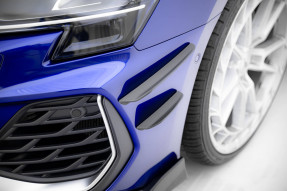 Maxton Design prítlačné krídielka predného nárazníka (canards) AUDI S3 / A3 S-Line 8Y Sedan po FL - čierny