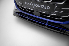 Maxton Design spoiler predného nárazníka AUDI S3 / A3 S-Line 8Y Sedan po FL Ver.1 - čierny lesklý  