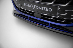 Maxton Design spoiler predného nárazníka AUDI S3 / A3 S-Line 8Y Sedan po FL Ver.2 - čierny lesklý  