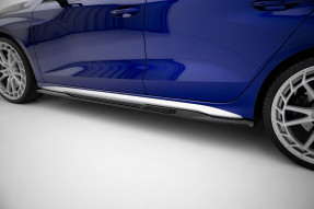 Maxton Design bočné prahové lišty AUDI S3 / A3 S-Line 8Y Sedan po FL Ver.2 - čierny lesklý  