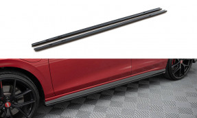 Maxton Design bočné prahové lišty VW Golf VIII GTI / GTI CLUBSPORT / GTE / GTD / R-Line Ver.1 - čierny lesklý